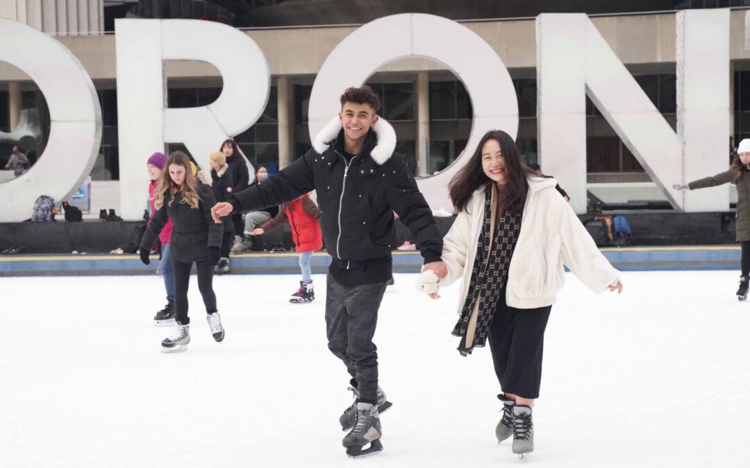Skating at Nathan Phillips Square 2020